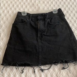 Brandy black denim skirt